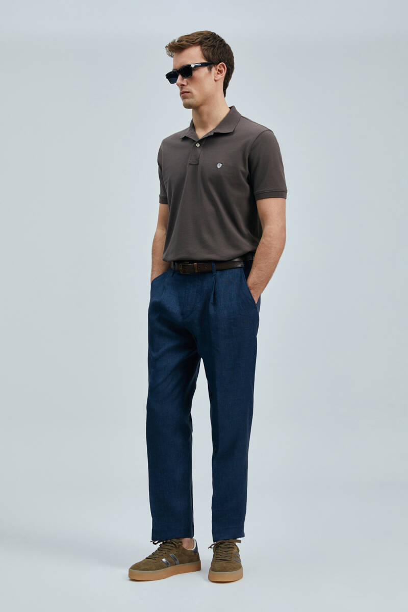 Laon Smart Erkek Polo Tişört Kahverengi - 5