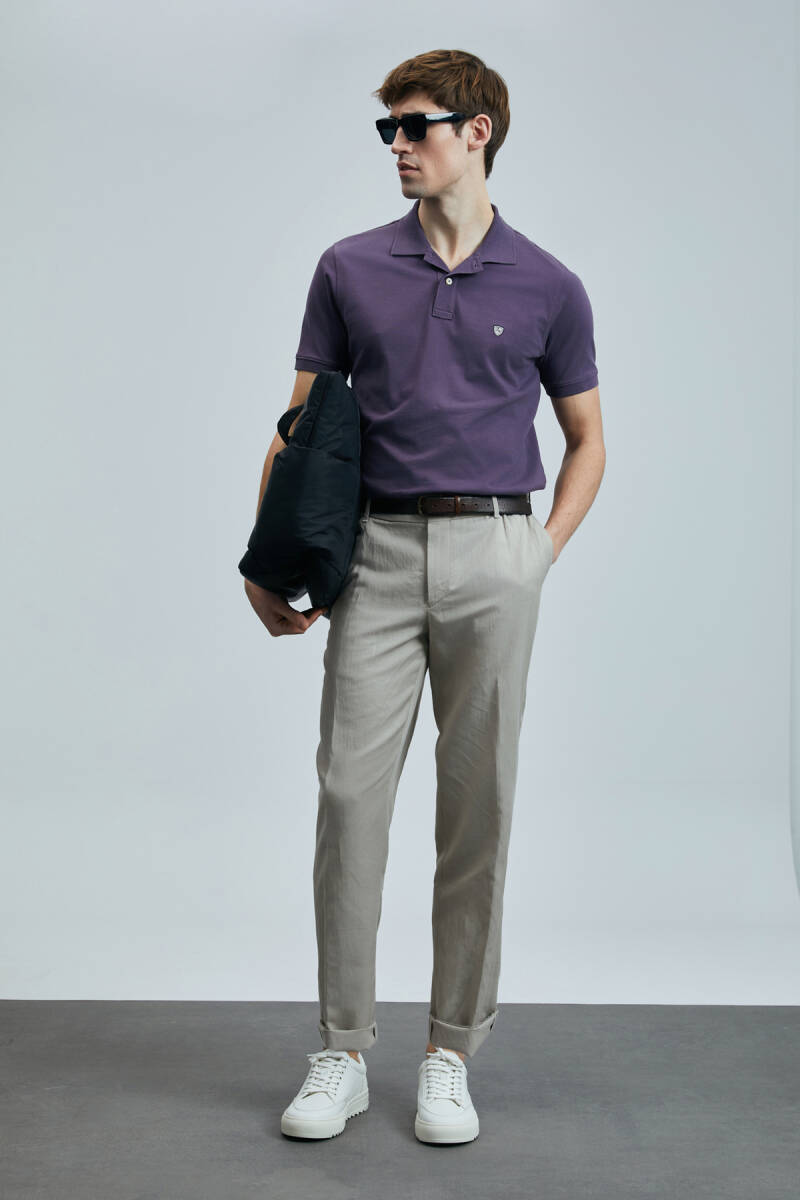 Laon Smart Erkek Polo Tişört Mürdüm - 2