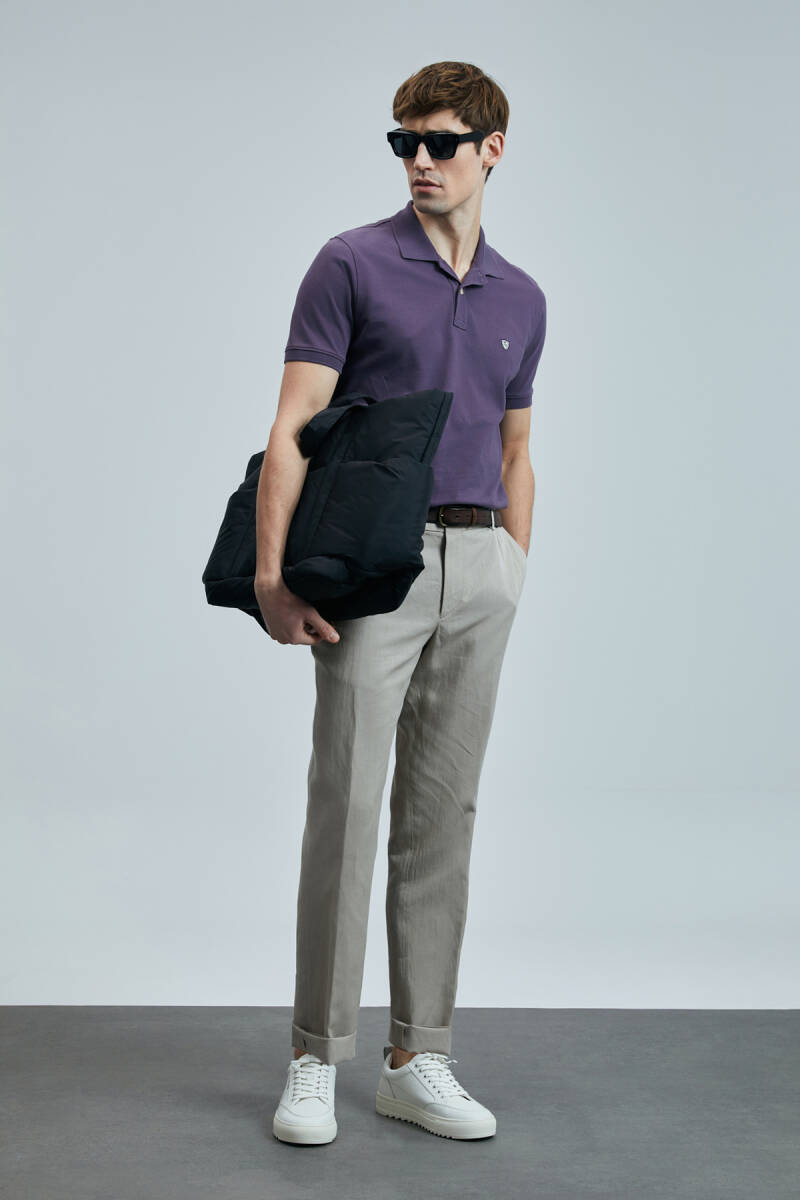 Laon Smart Erkek Polo Tişört Mürdüm - 3