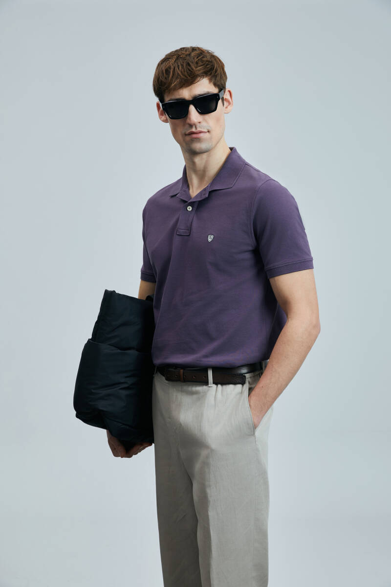 Laon Smart Erkek Polo Tişört Mürdüm - 1