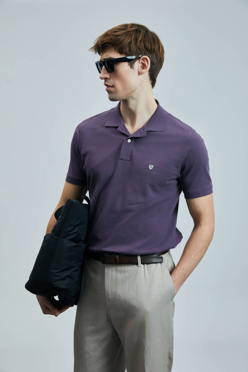 Laon Smart Erkek Polo Tişört Mürdüm - 4