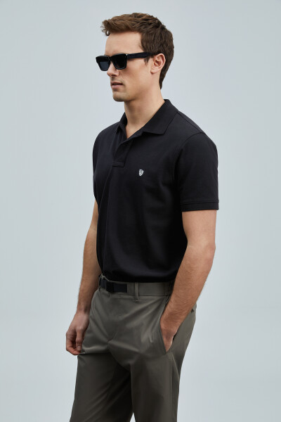 Laon Smart Erkek Polo Tişört Siyah - 4