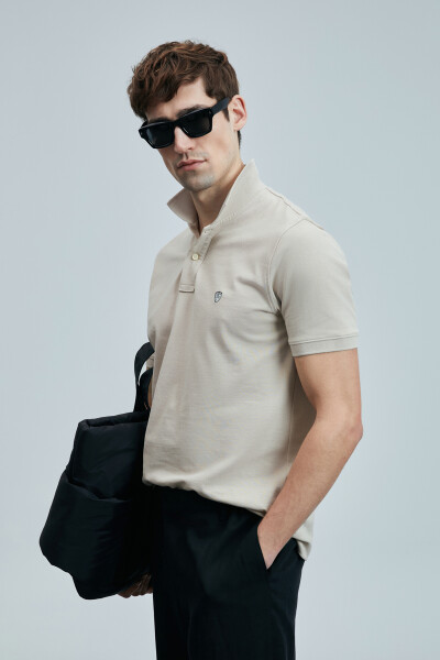 Laon Smart Men's Polo Shirt Ecru - 4