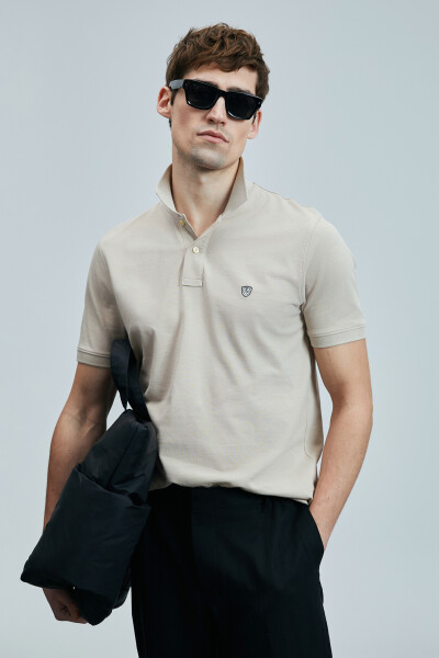 Laon Smart Men's Polo Shirt Ecru - 5
