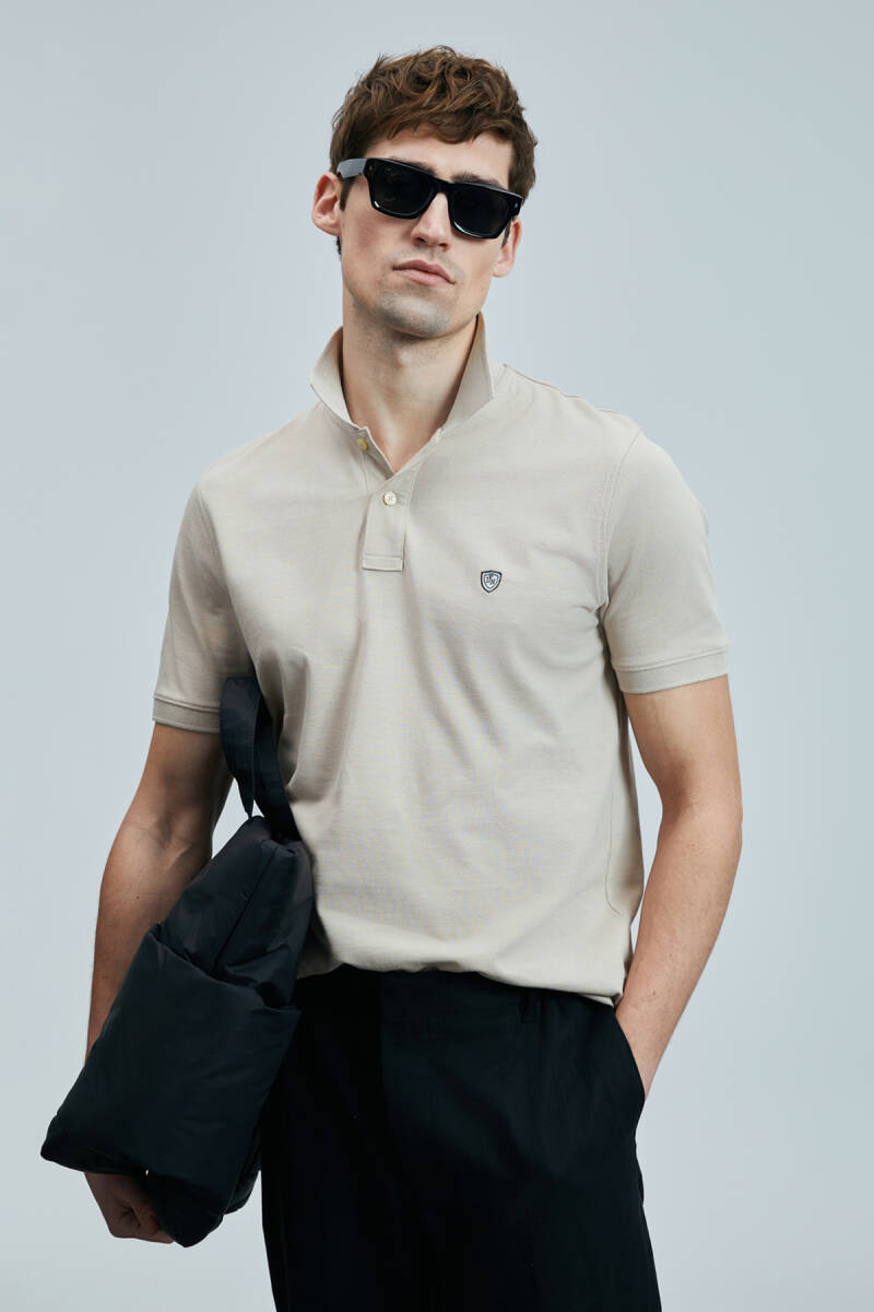 Laon Smart Men's Polo Shirt Ecru - 5