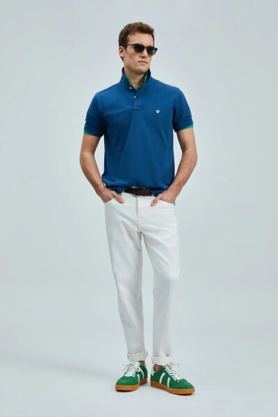 Laon Smart Men's Polo Shirt Light Navy Blue - 5