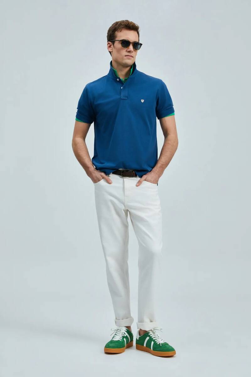 Laon Smart Men's Polo Shirt Light Navy Blue - 5