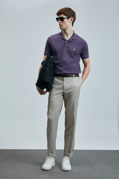 Laon Smart Men's Polo Shirt Plum - 2
