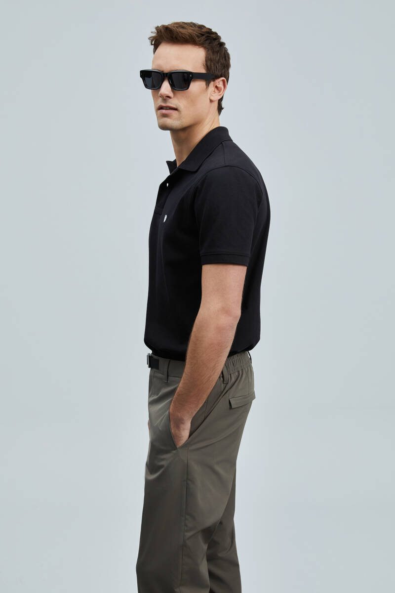 Laon Smart Men's Polo T-Shirt Black - 5