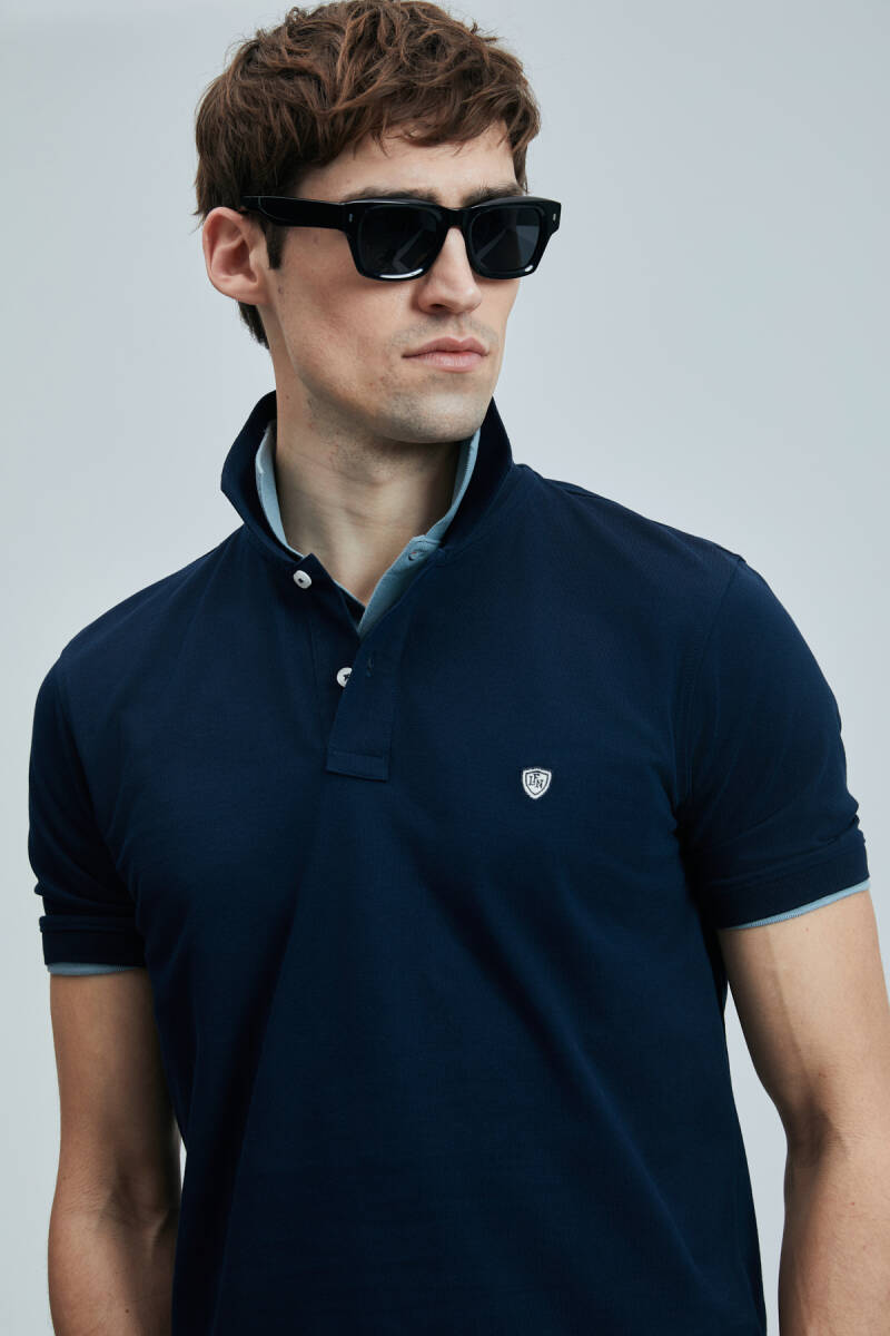 Laon Smart Men's Polo T-Shirt Navy Blue - 2