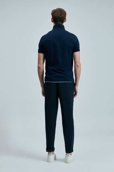 Laon Smart Men's Polo T-Shirt Navy Blue - 5