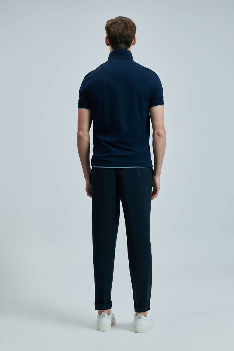 Laon Smart Men's Polo T-Shirt Navy Blue - 5