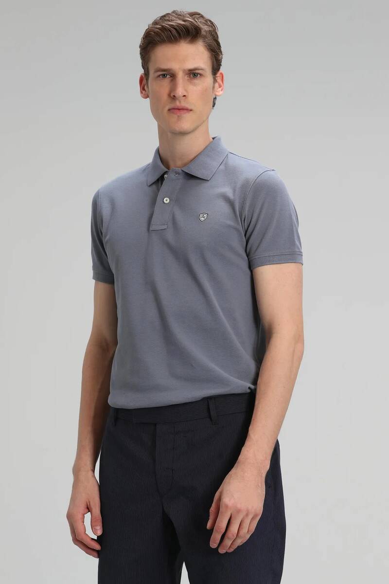 Laon Spor Polo Erkek Tişört Koyu Gri - 2