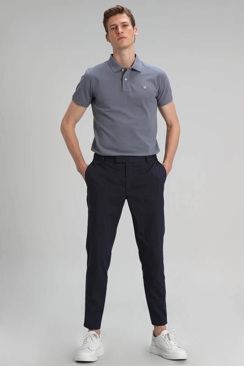 Laon Spor Polo Erkek Tişört Koyu Gri - 3