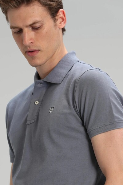 Laon Spor Polo Erkek Tişört Koyu Gri - 6