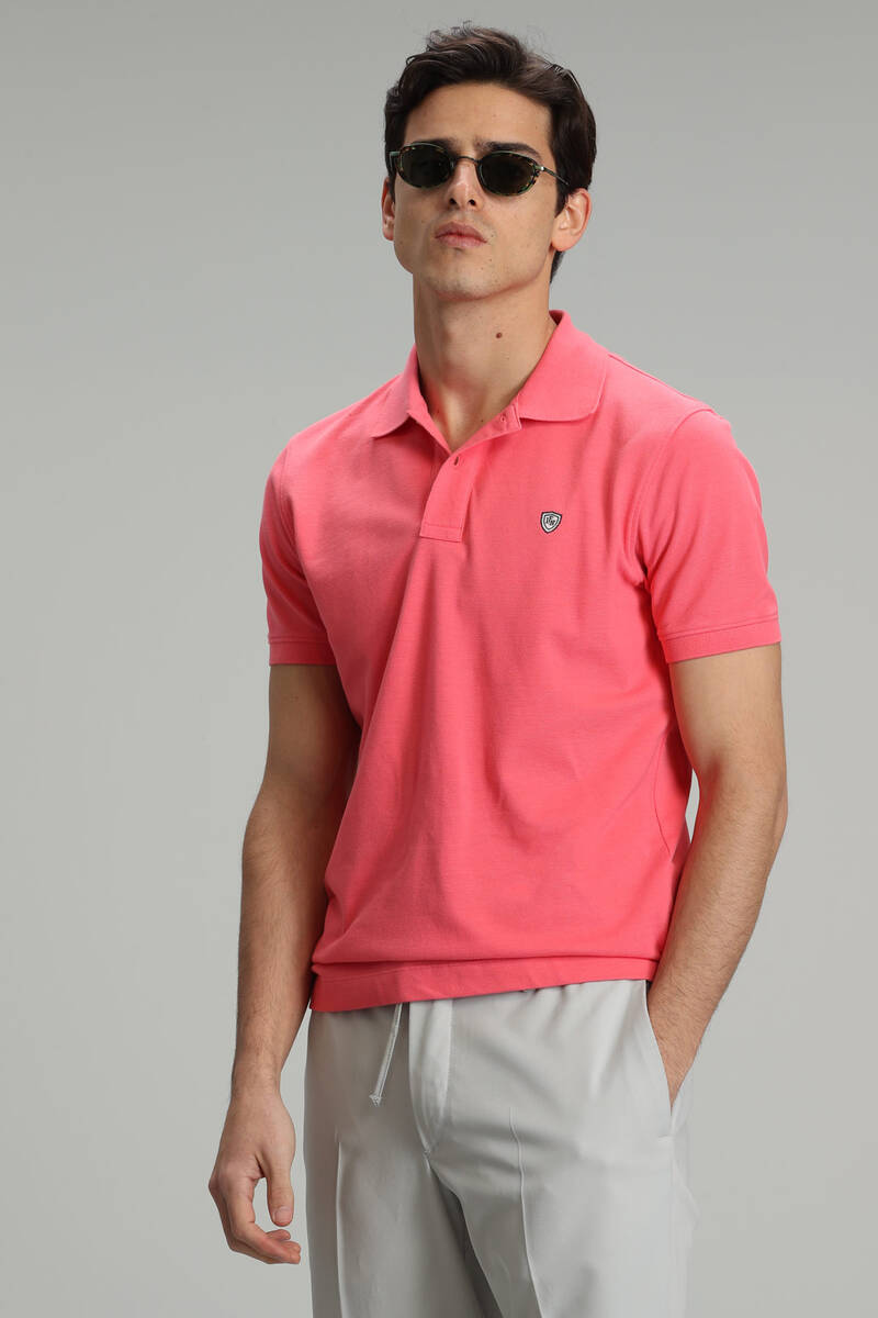 Laon Spor Polo Yaka Erkek Tişört Şeker Pembe - 2