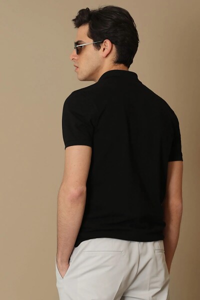 Laon Sports Polo Neck Men's T-Shirt Black - 6