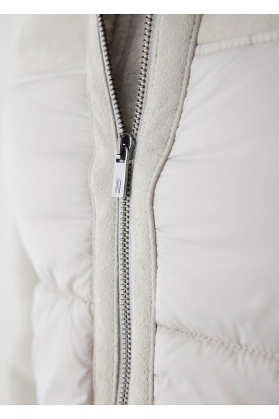 Larton Light Beige Furry Suede Coat - 6