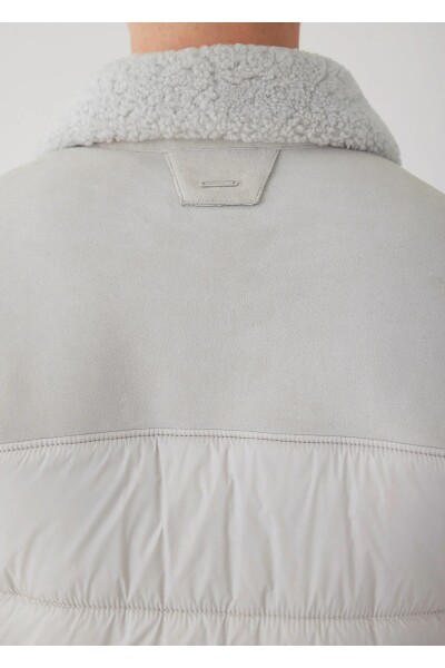 Larton Light Beige Furry Suede Coat - 8
