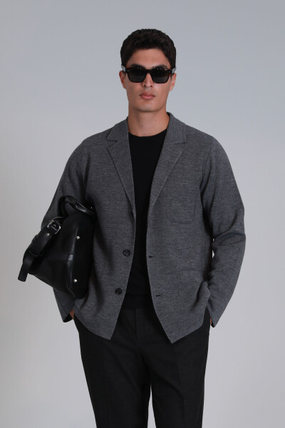 Leader Men's Cardigan Gray - LUFIAN