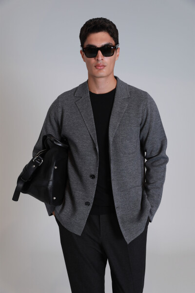 Leader Men's Cardigan Gray - 3