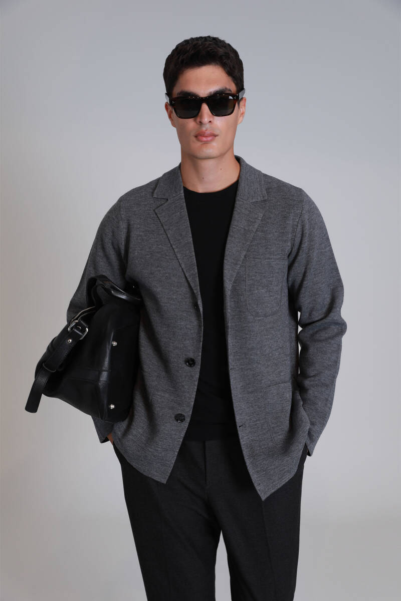 Leader Men's Cardigan Gray - 3