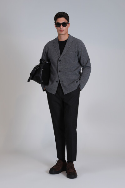 Leader Men's Cardigan Gray - 4