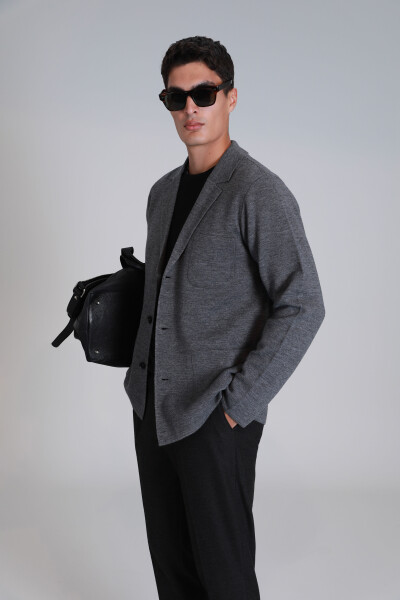 Leader Men's Cardigan Gray - 5