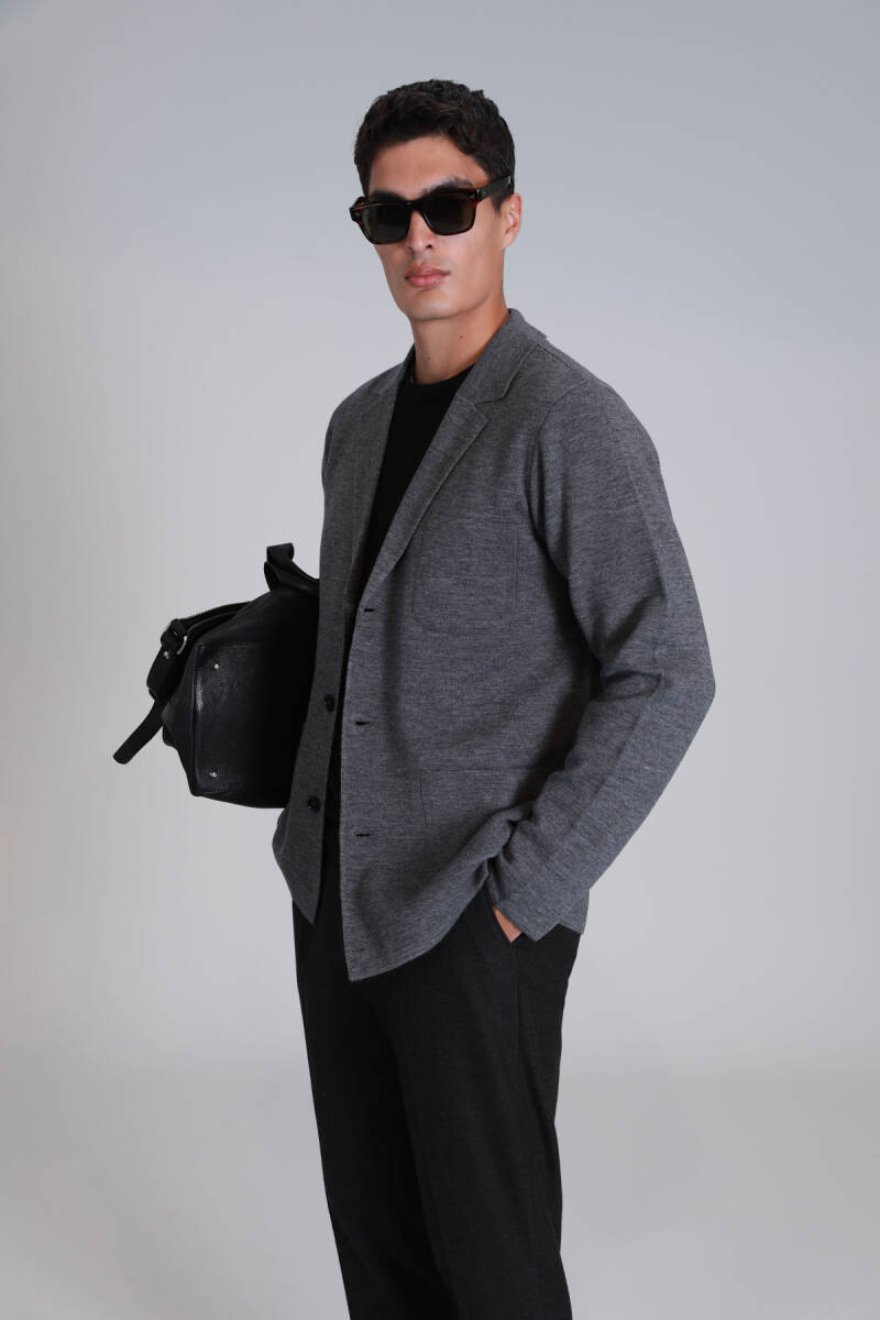 Leader Men's Cardigan Gray - 5