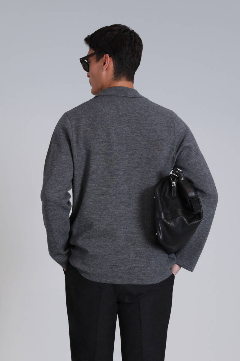 Leader Men's Cardigan Gray - 6