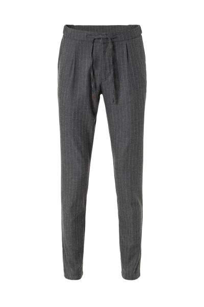 Legend Gri Renk Çizgili Chino Pantolon - 2