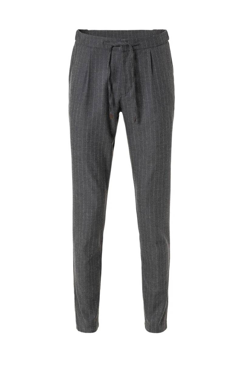 Legend Gri Renk Çizgili Chino Pantolon - 2