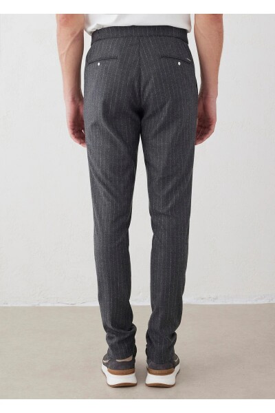 Legend Gri Renk Çizgili Chino Pantolon - 4