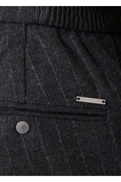 Legend Gri Renk Çizgili Chino Pantolon - 5