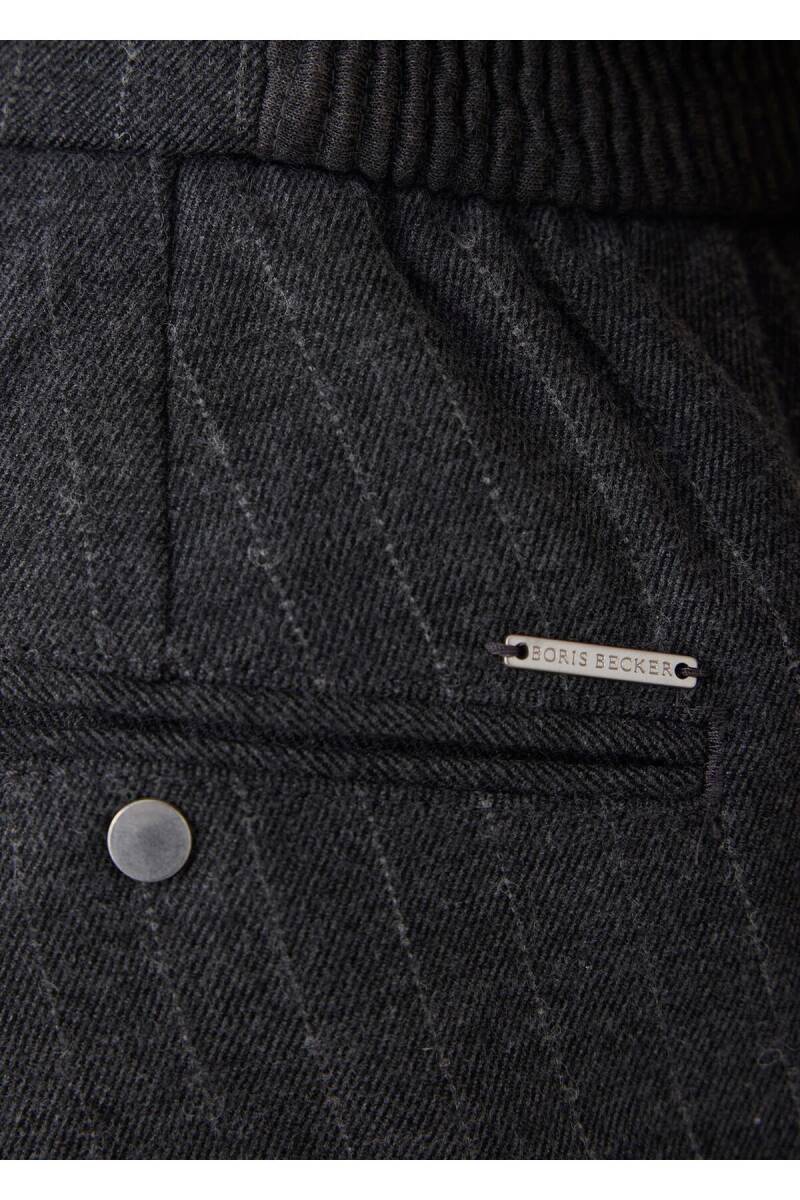 Legend Gri Renk Çizgili Chino Pantolon - 5