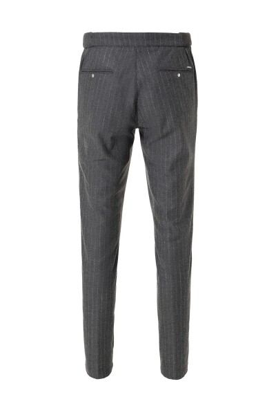 Legend Gri Renk Çizgili Chino Pantolon - 7