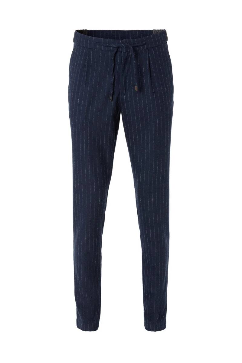 Legend Lacivert Renk Çizgili Chino Pantolon - 2