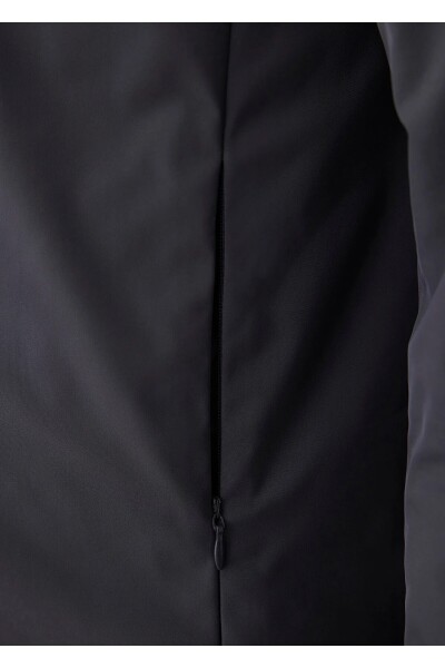 Liaker Anthracite Color Hooded Raincoat - 7