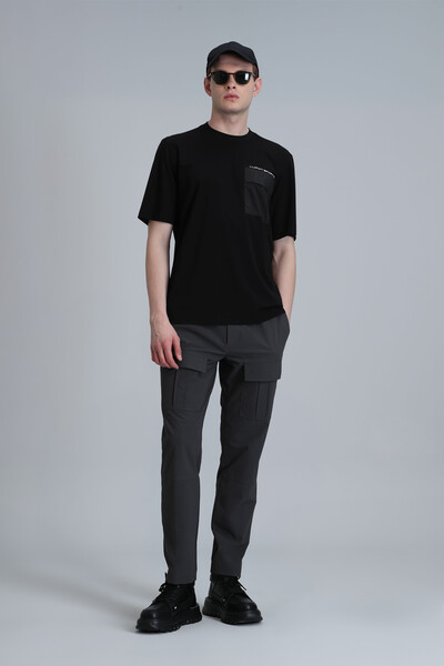 Lıam Modern Grafik T-Shirt Siyah - 4
