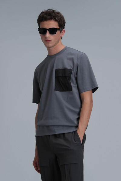Футболка Liam Modern с рисунком Серая 