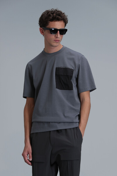 Футболка Liam Modern с рисунком Серая - 3