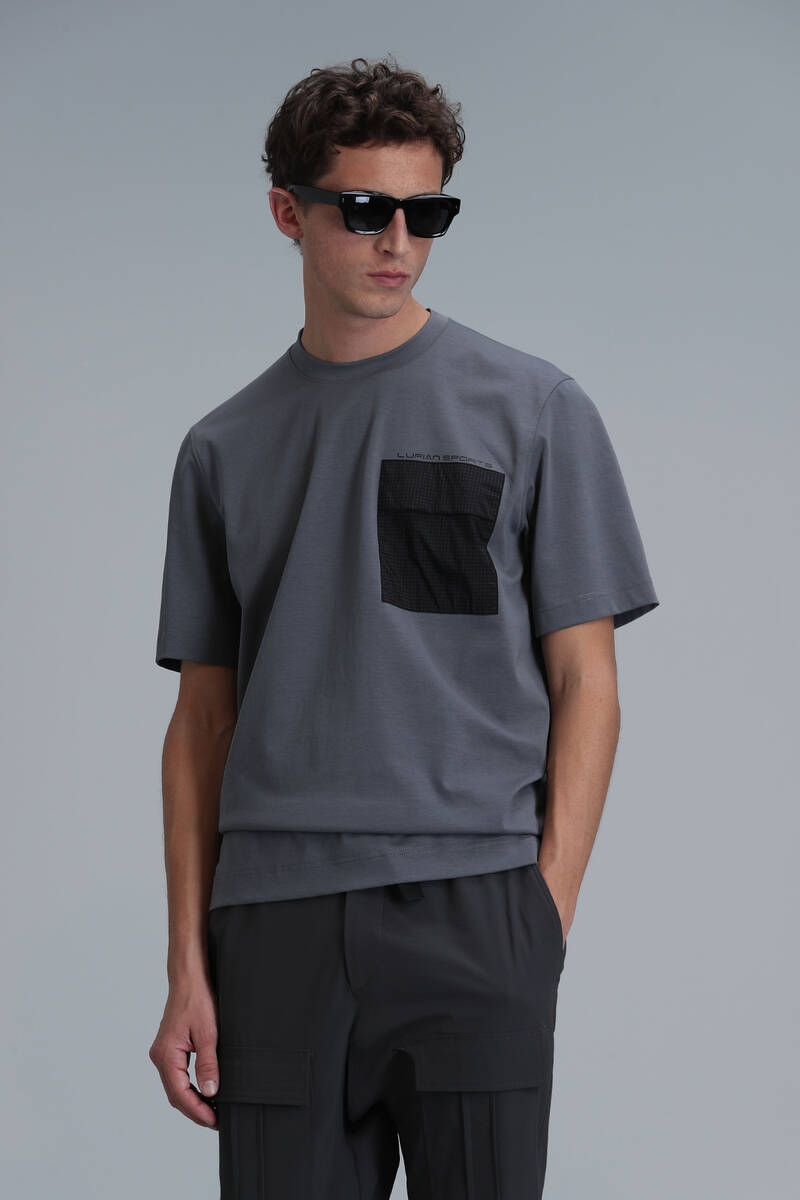 Футболка Liam Modern с рисунком Серая - 3