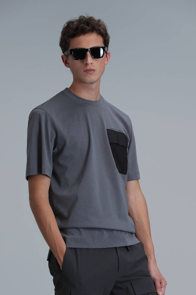 Футболка Liam Modern с рисунком Серая - 5