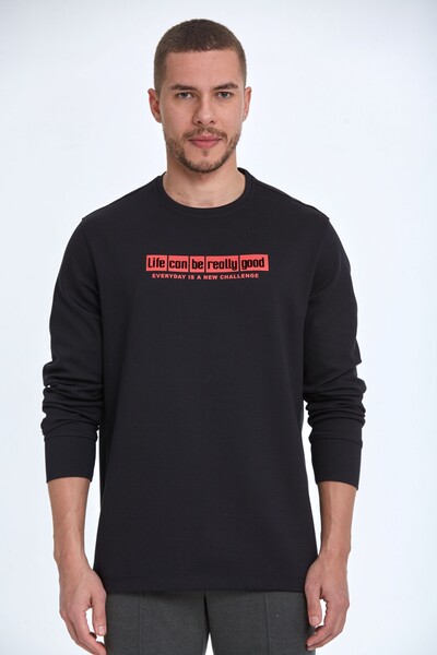 VOLTAJ - Life Can Be Really Good Printed Sweatshirt (1)