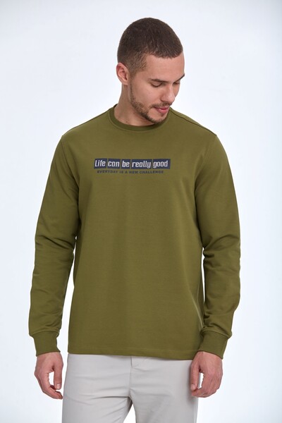 Life Can Be Really Good Printed Sweatshirt - Thumbnail