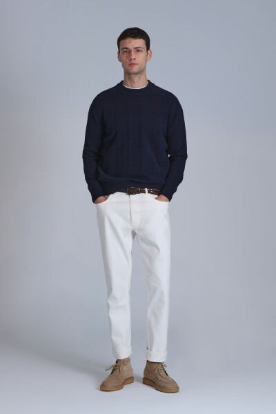 Light Men's Sweater Navy Blue - 4