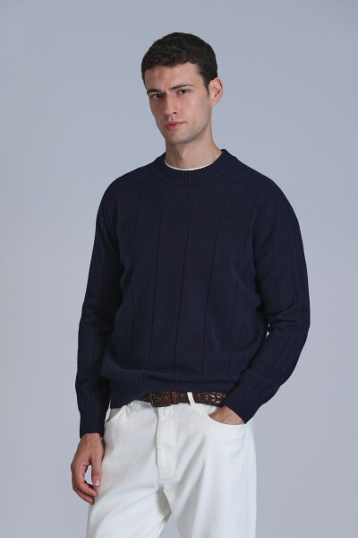 Light Men's Sweater Navy Blue - 5