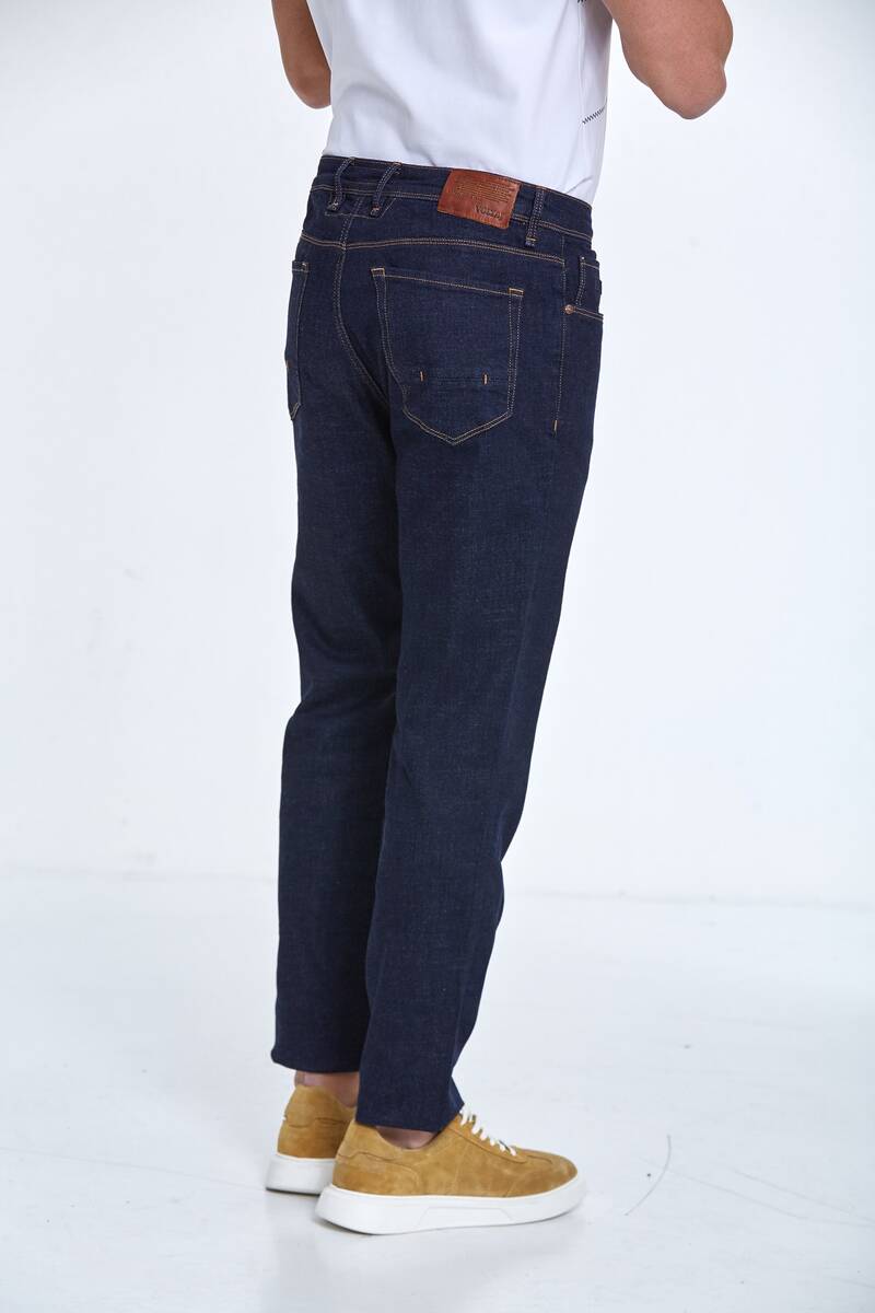 Light Wash Navy Blue Men's Jeans - 7