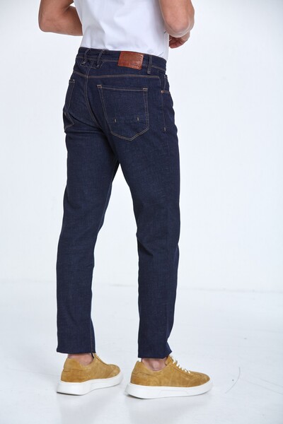 Light Wash Navy Blue Men's Jeans - Thumbnail