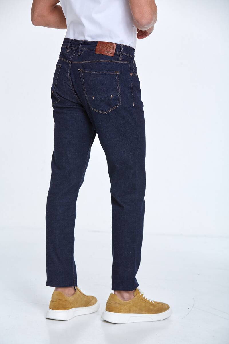 Light Wash Navy Blue Men's Jeans - 6